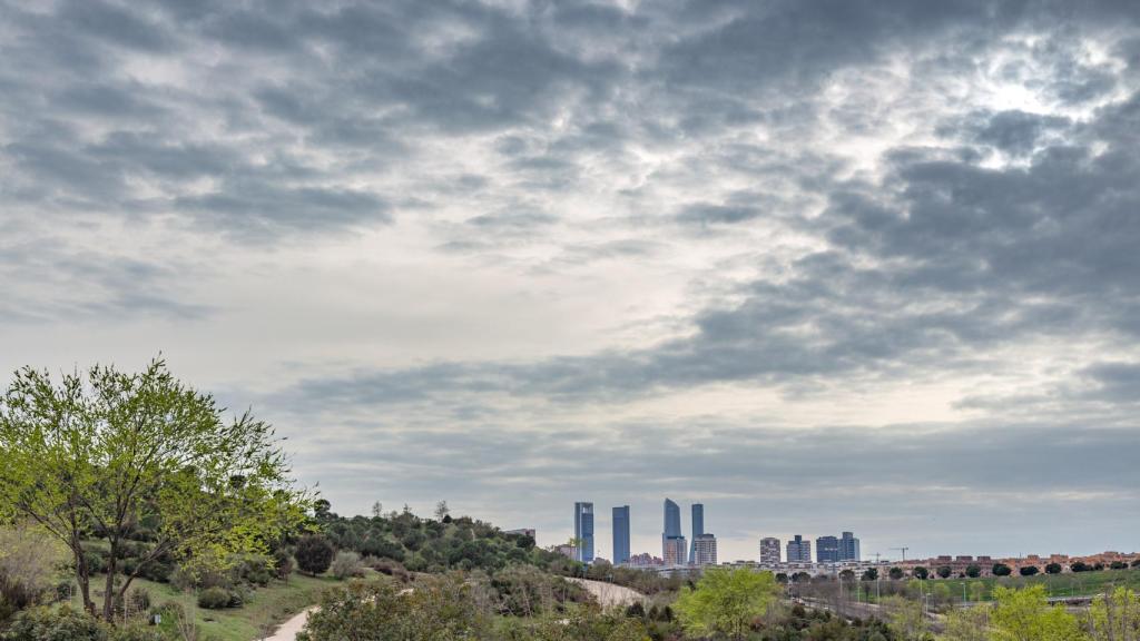 Vista aérea de Madrid desde el parque de Valdebebas