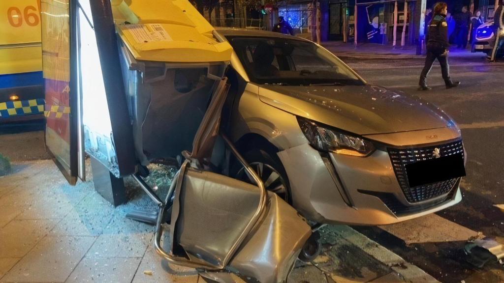 El accidente registrado esta madrugada en A Coruña.