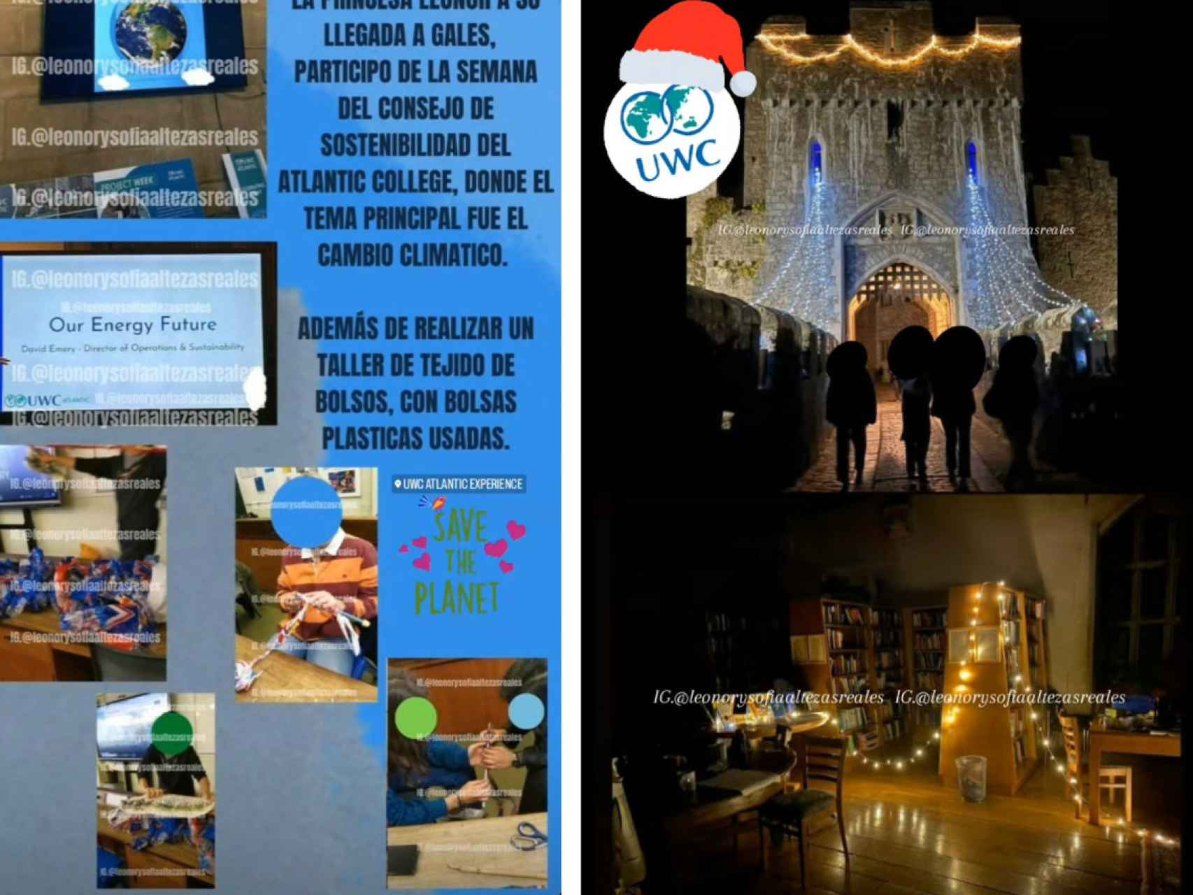 Imágenes del decoración del castillo y uno de los últimos talleres de redes sociales.