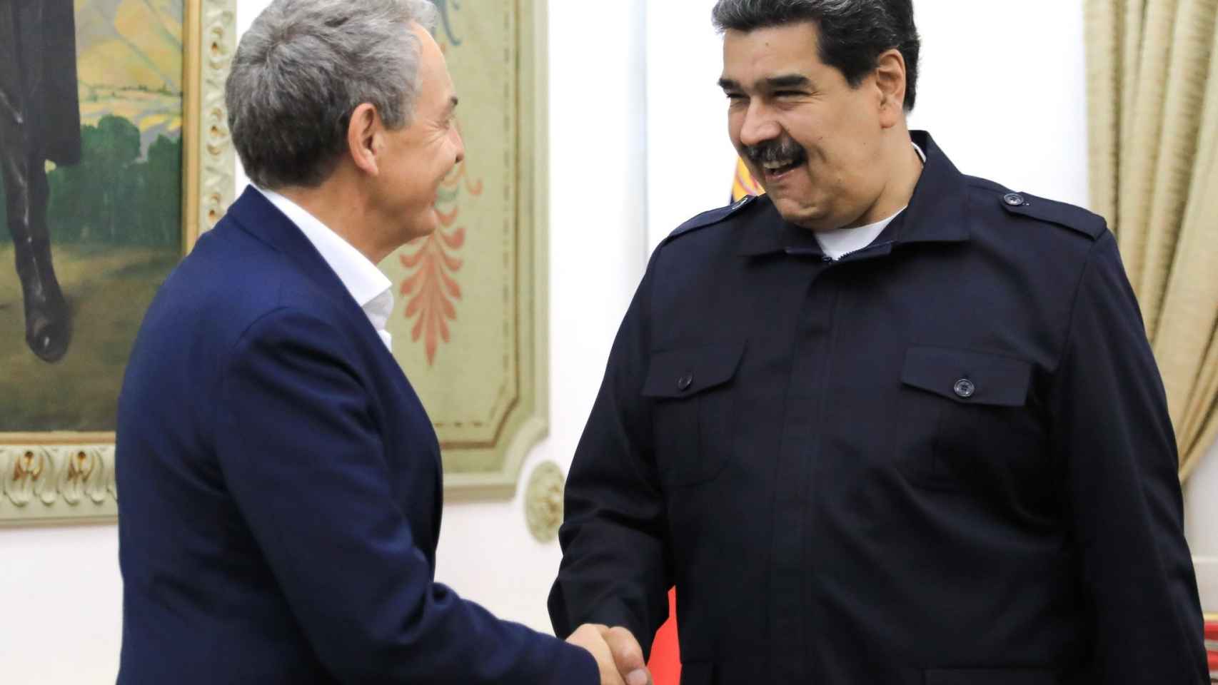 José Luis Rodríguez Zapatero junto al presidente venezolano, Nicolás Maduro, el pasado 4 de octubre.