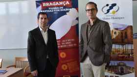 El vereador de la Cámara Municipal de Bragança, Miguel Abrunhosa; y el secretario General Fundación Rei Afonso Henriques, José Luis González Prada