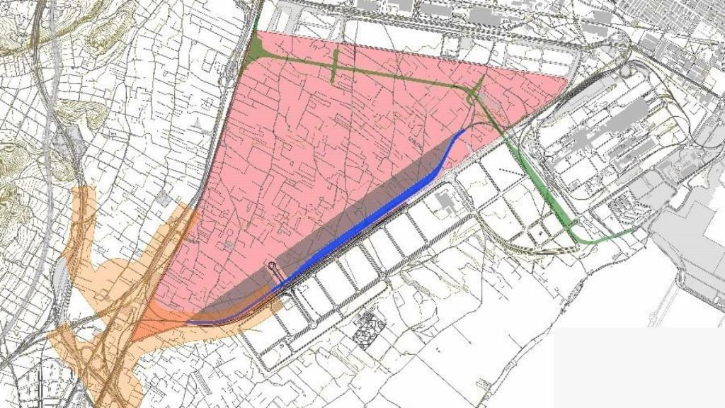 Plano de la estación intermodal de Parc Sagunt II, el polígono de la gigafactoría de Volkswagen en Sagunto. EE