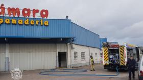 Incendio en las oficinas de una nave industrial de Burgos