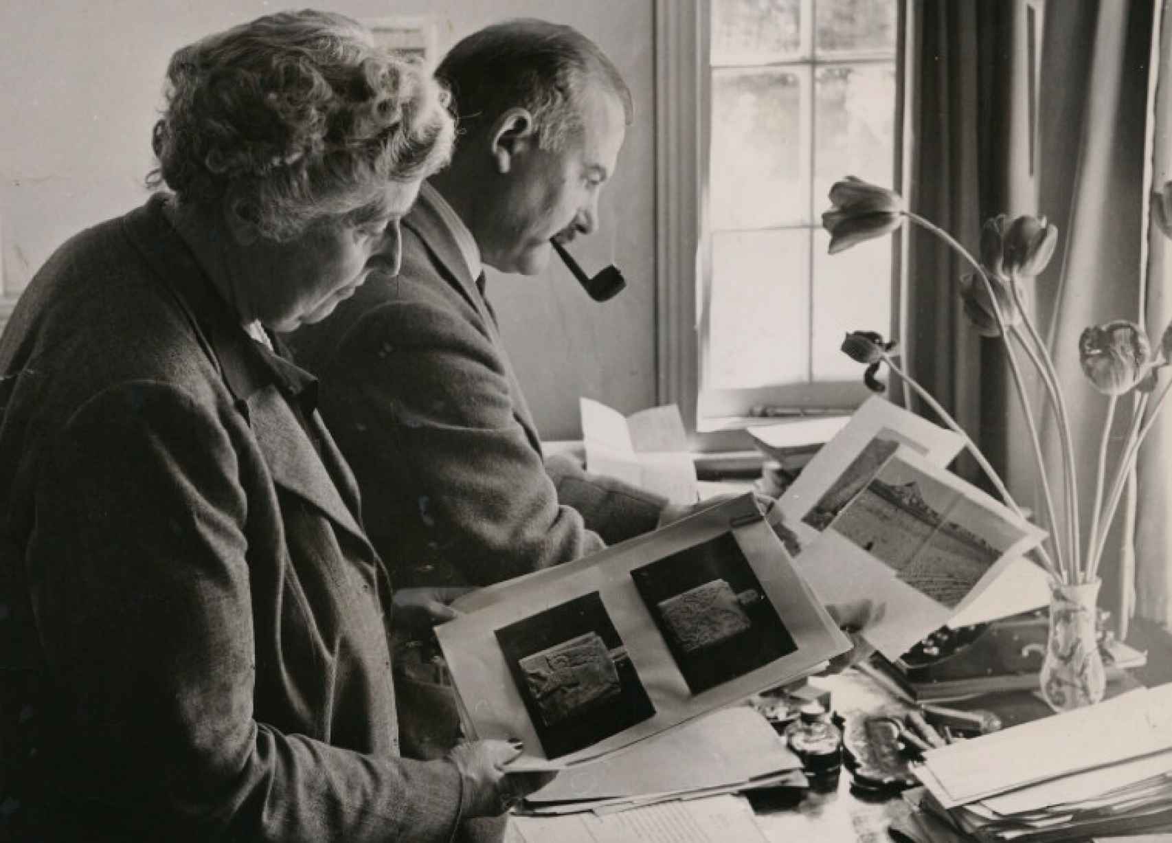 Agatha Christie y Max Mallowan en 1950.