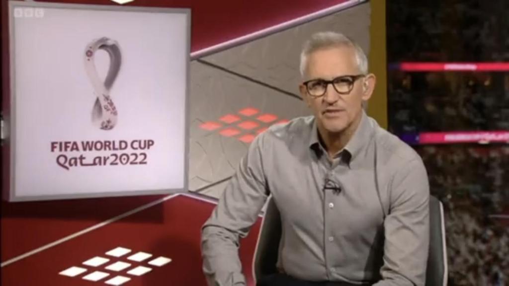 Gary Lineker durante una retransmisión