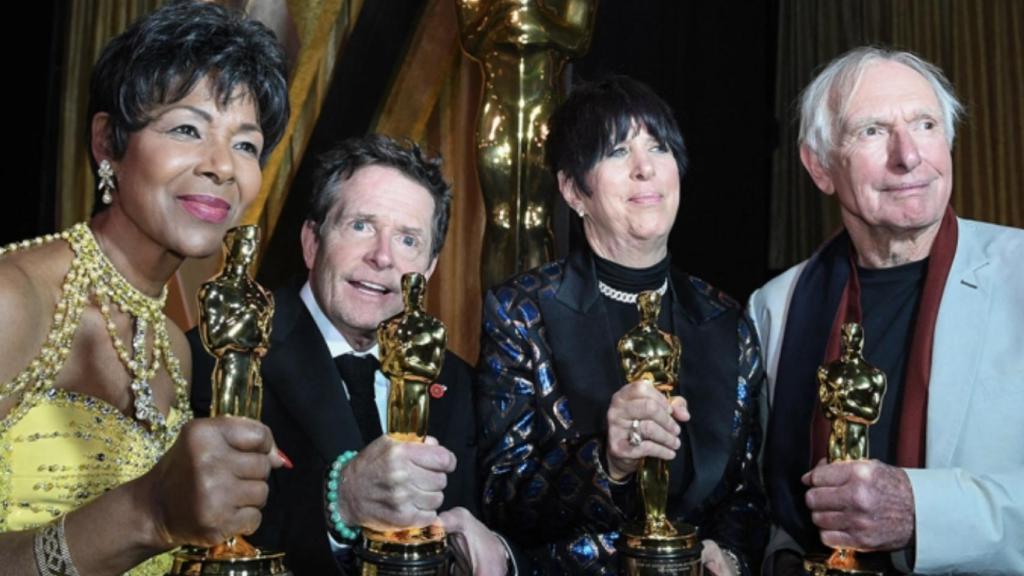 Los cuatro galardonados con el Oscar Honorífico.