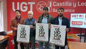 Reunión de CCOO, UGT y el PSOE de Salamanca