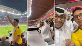 Un aficionado de Ecuador hizo el gesto del dinero en el partido inaugural y enfureció a los qataríes