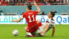 Penalti de Zimmerman sobre Gareth Bale, durante el EEUU - Gales del Mundial de Qatar 2022