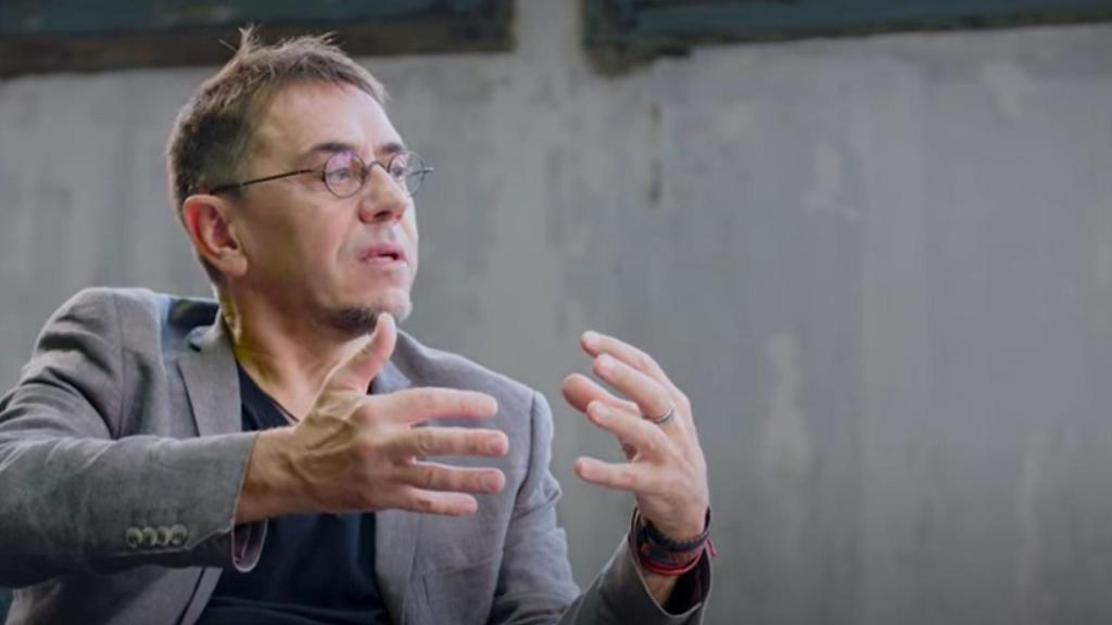 El cofundador de Podemos, Juan Carlos Monedero,  en el programa 'La fábrica' de Gabriel Rufián.