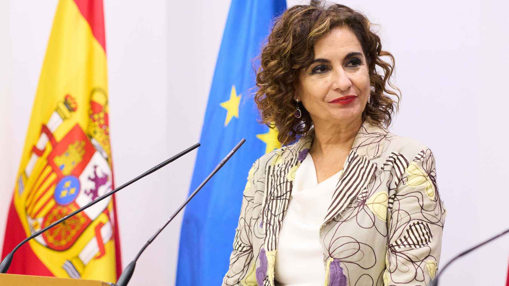 La ministra de Hacienda, María Jesús Montero, durante una intervención en Santander.