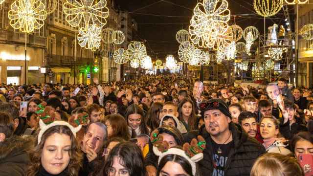 Encendido de las luces de Navidad de Vigo en 2022.