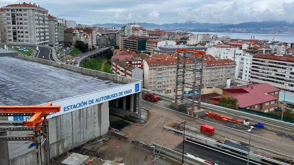 Estado de las obras junto a la estación de autobuses de Vigo.