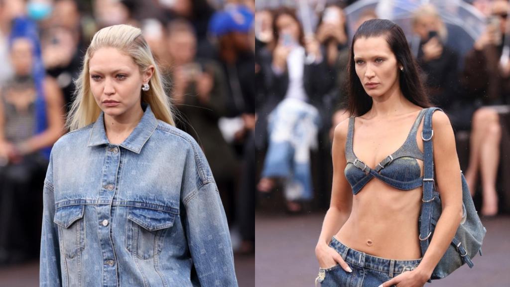 Las modelos Gigi y Bella Hadid desfilando para Givenchy durante la Semana de la Moda de París