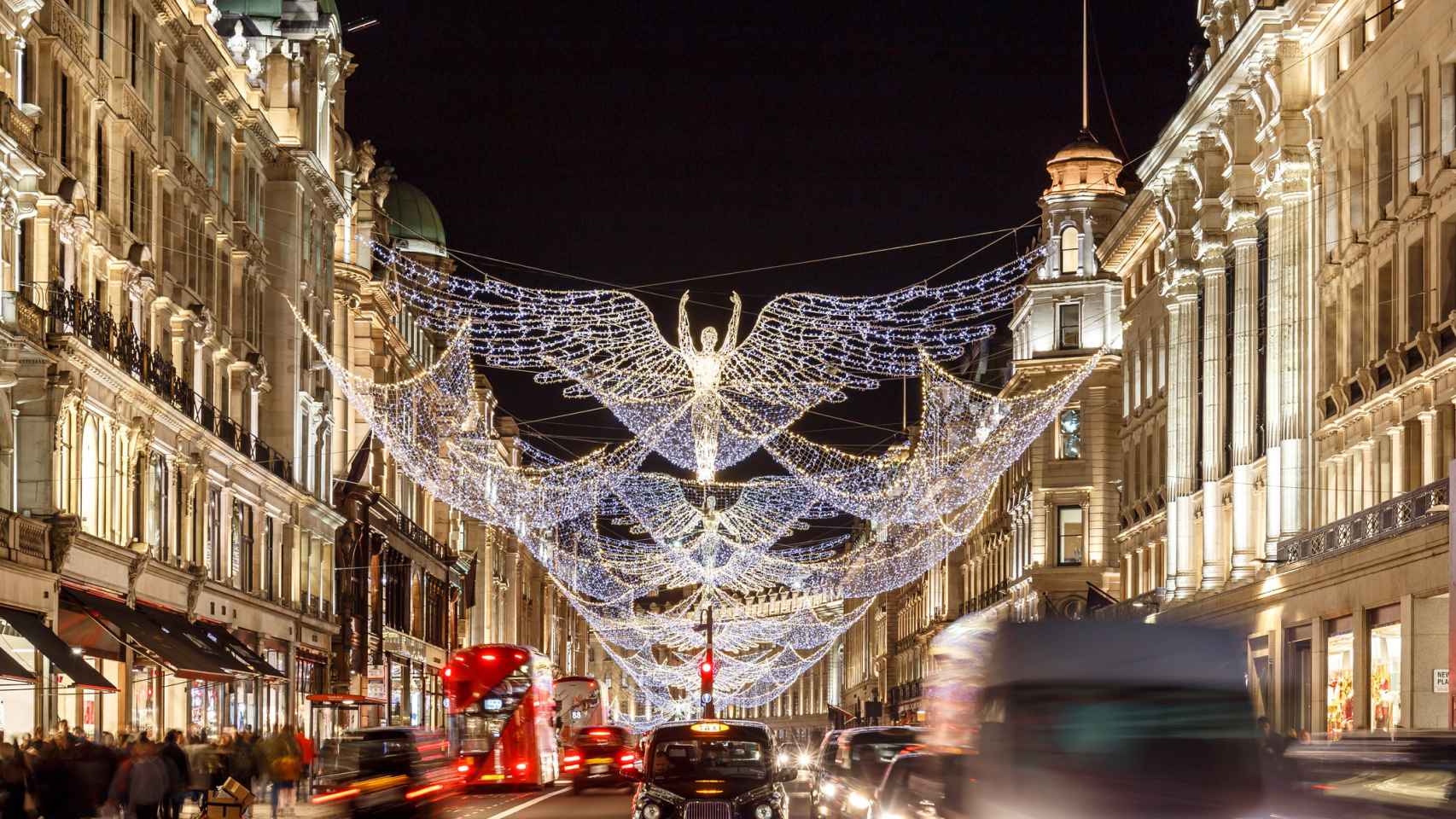 Luces de navidad en Oxford Street, Londres.
