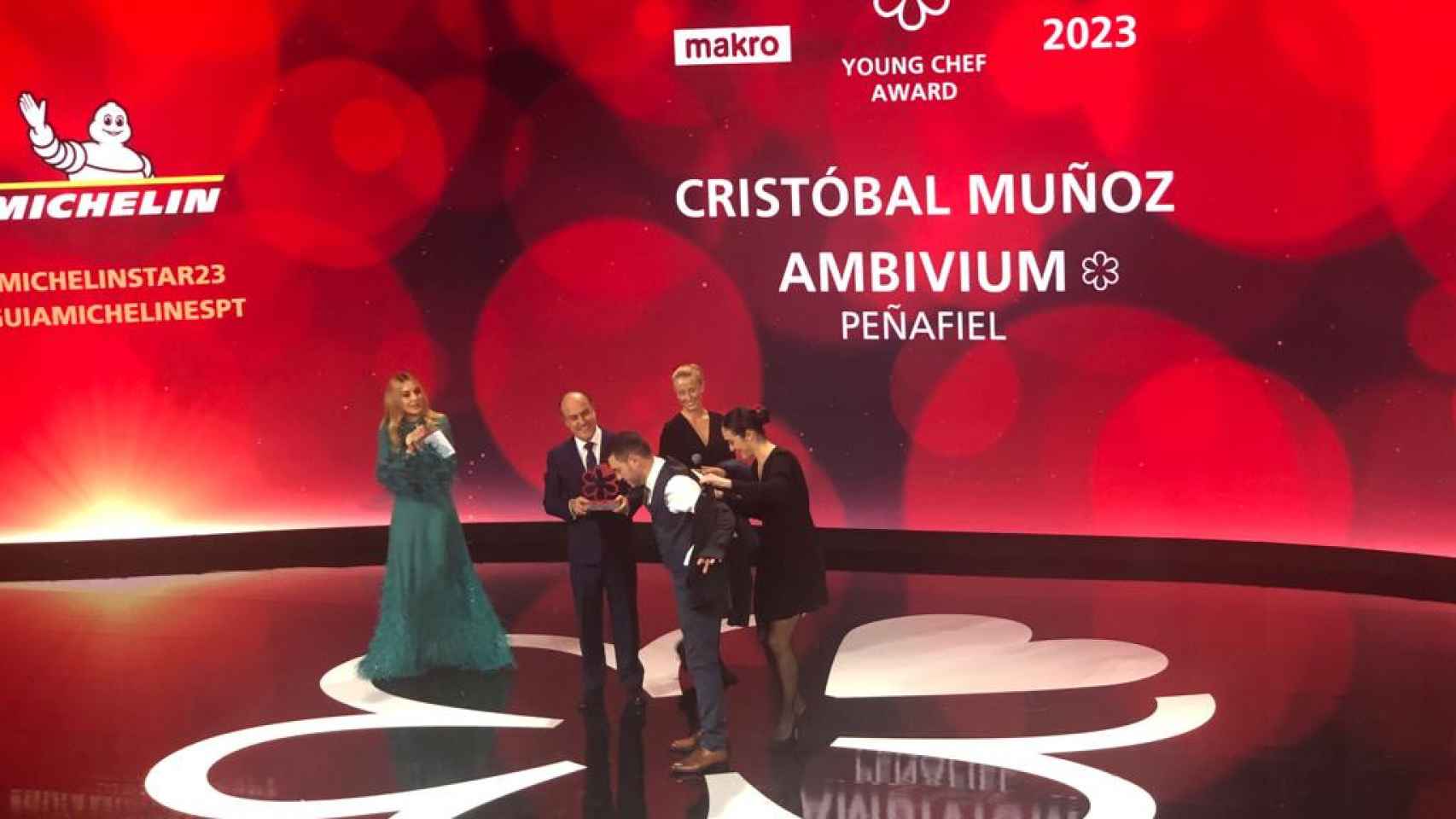 Premio para Cristóbal Muñoz, del restaurante Ambivium en Peñafiel (Valladolid).