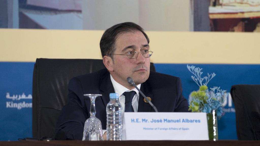 El ministro de Exteriores, José Manuel Albares, este martes en Fez (Marruecos).