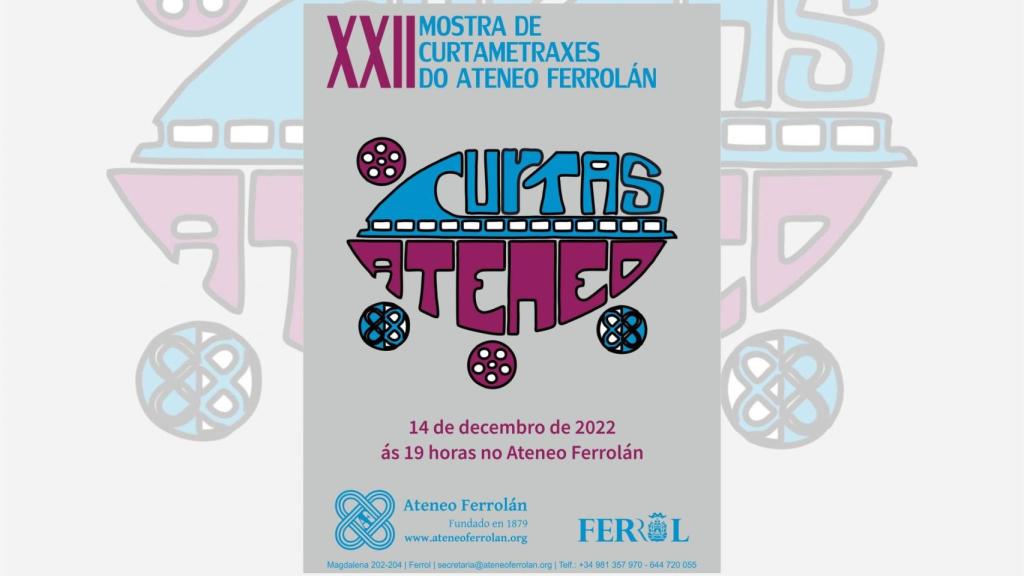 La XXII Mostra de Curtametraxes del Ateneo Ferrolán recepcionará candidaturas hasta el día 30