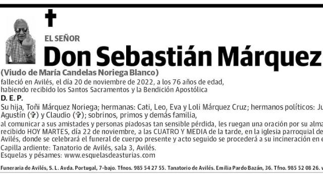 La curiosa esquela de Sebastián.