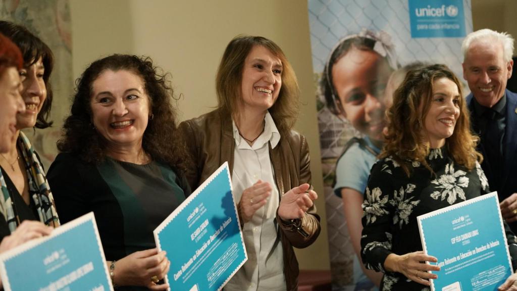 La consejera de Educación, Rocío Lucas, en el acto de entrega de los premios.