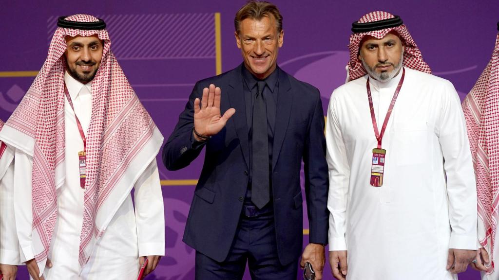 Hervé Renard, en el sorteo del Mundial de Qatar.