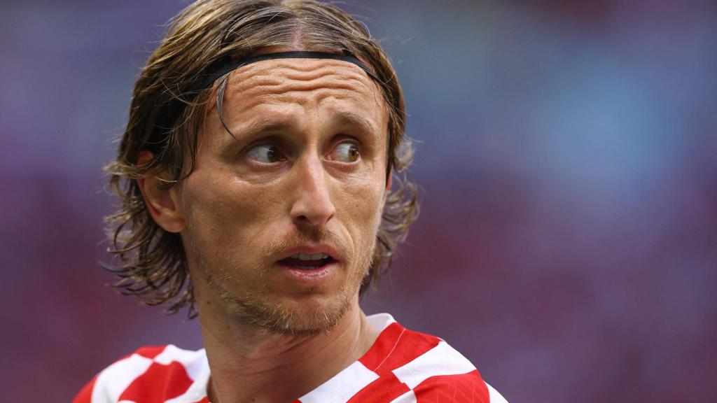 Luka Modric, con la selección de Croacia en el Mundial de Qatar 2022