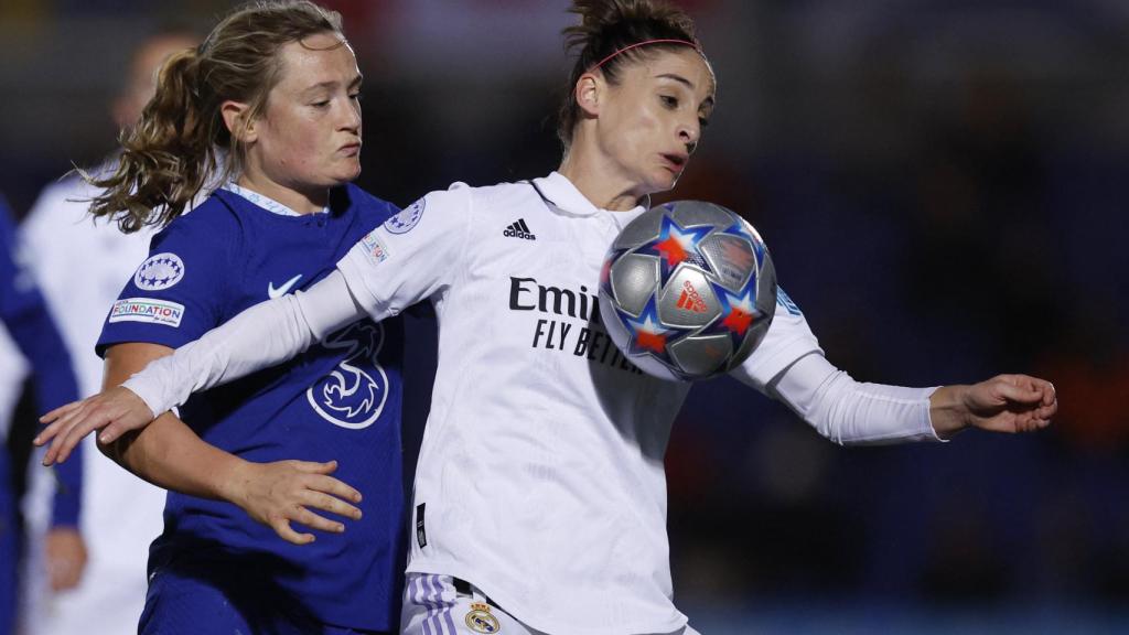 Esther González, durante el Chelsea - Real Madrid Femenino de la Women's Champions League 2022/2023