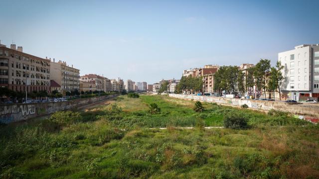 Imagen del cauce del río Guadalmedina, en Málaga.