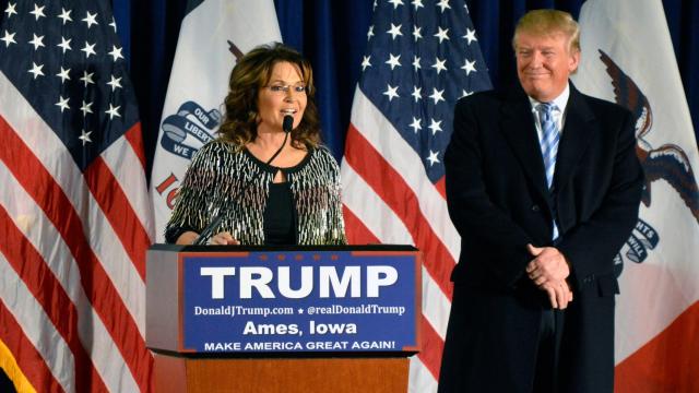 Sarah Palin y Donald Trump.