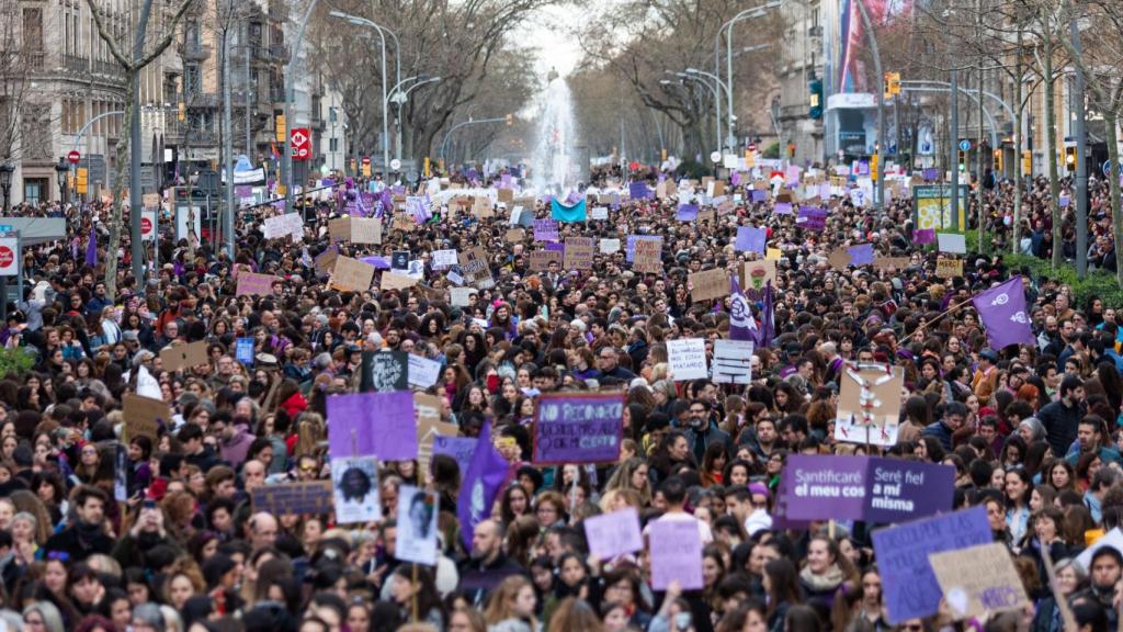 Manifestación del 8M en Barcelona.