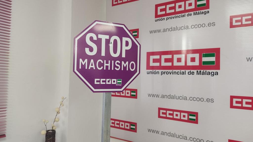 Cartel CCOO contra el machismo.