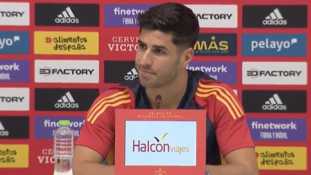 Marco Asensio en rueda de prensa