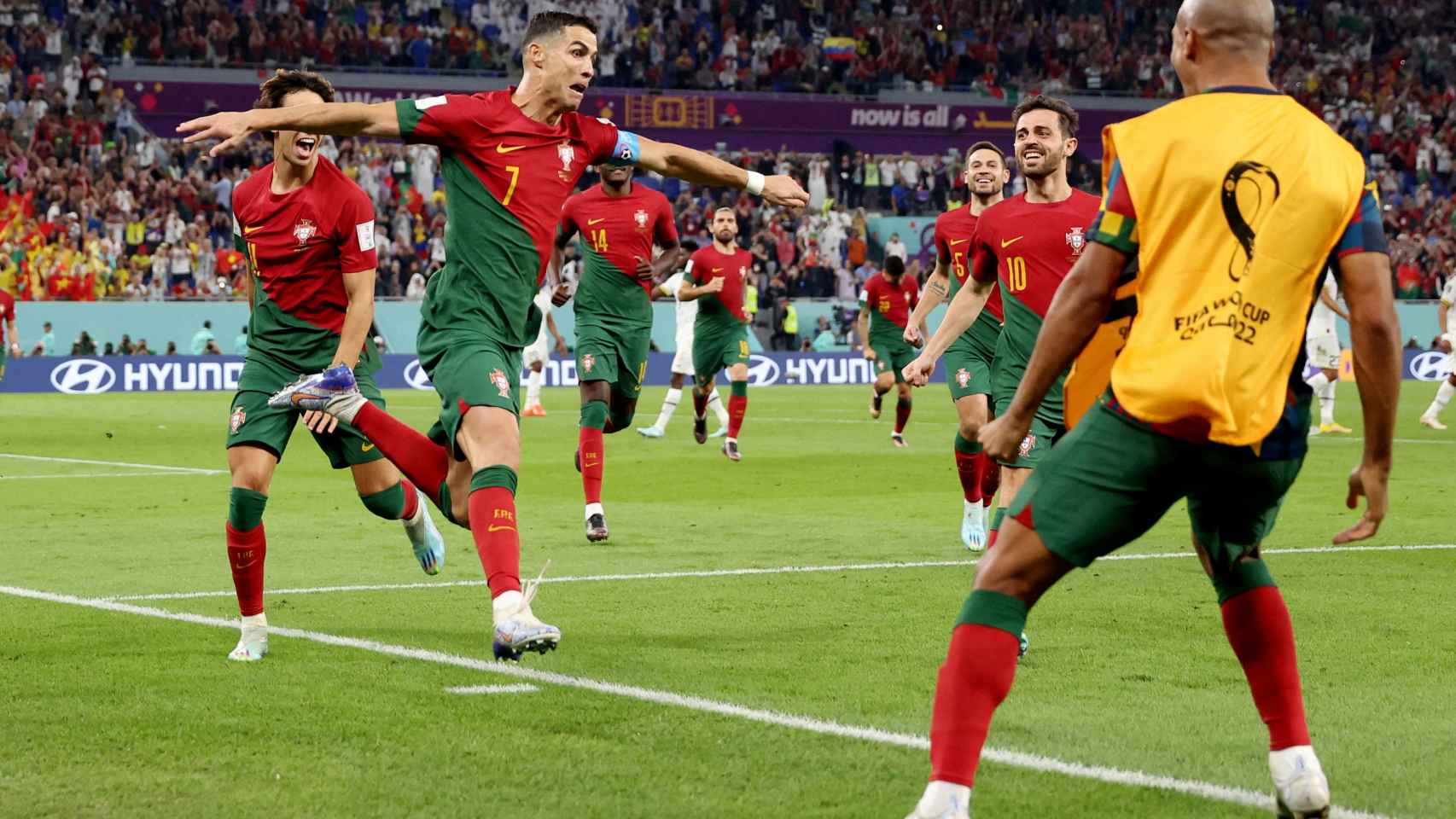 Cristiano Ronaldo celebra un gol ante Ghana