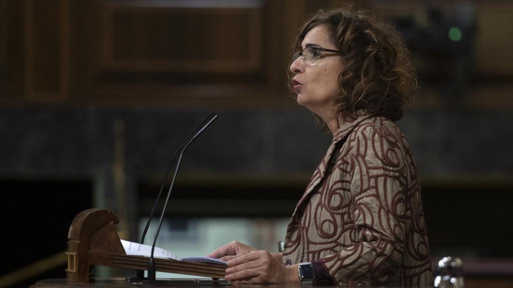 María Jesús Montero, ministra de Hacienda, en el Congreso.