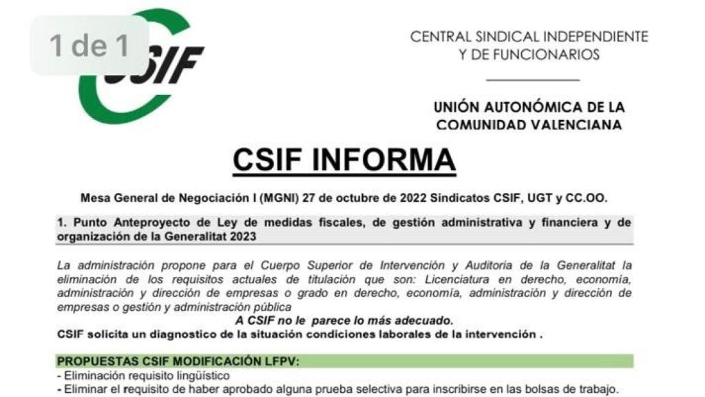 Reivindicación del CSIF de eliminación del requisito lingüístico en toda la Administración.