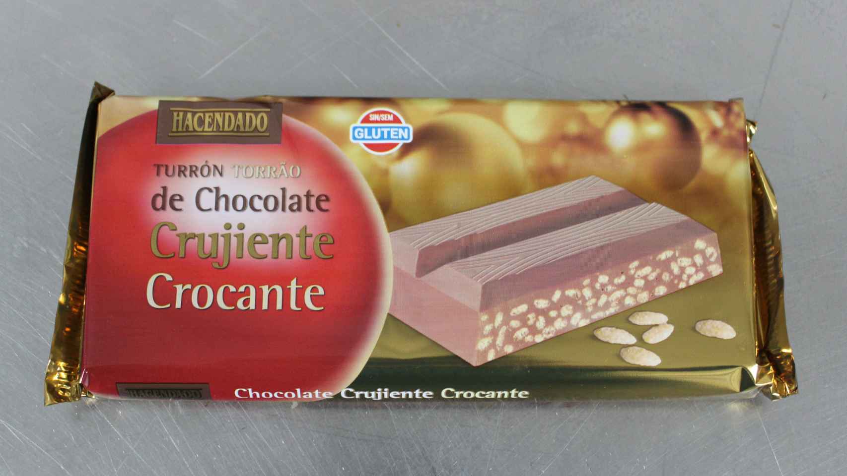 El turrón crujiente de chocolate de Hacendado, la marca blanca de Mercadona.