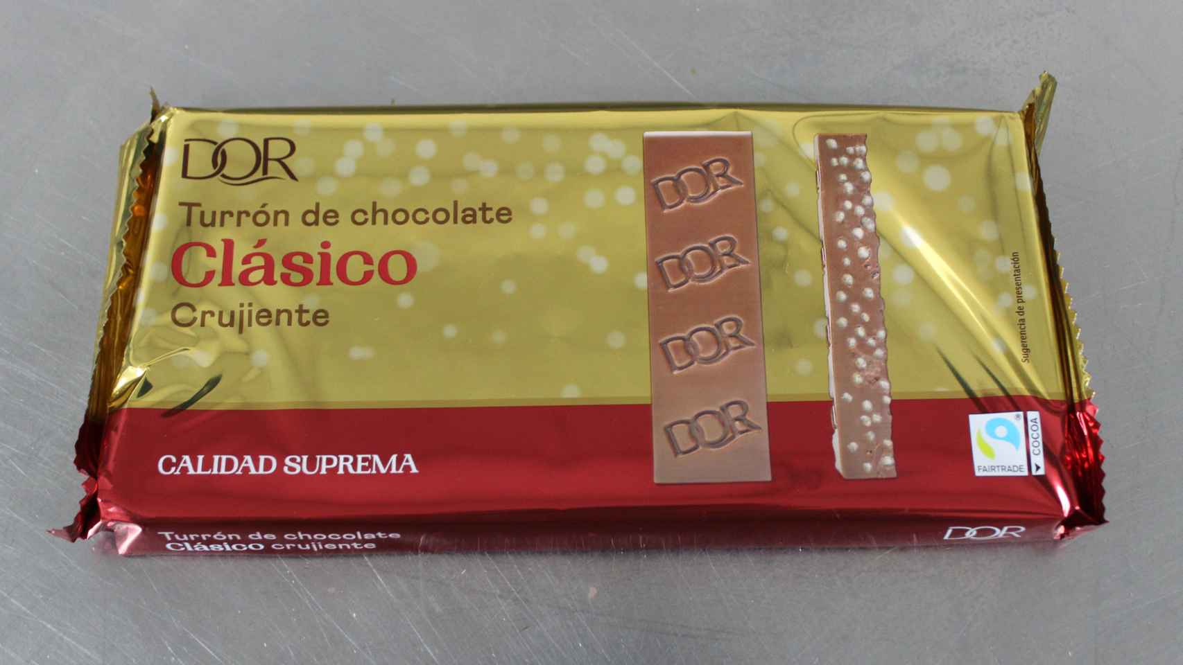 El turrón crujiente de chocolate de Dor, la marca blanca de Lidl.