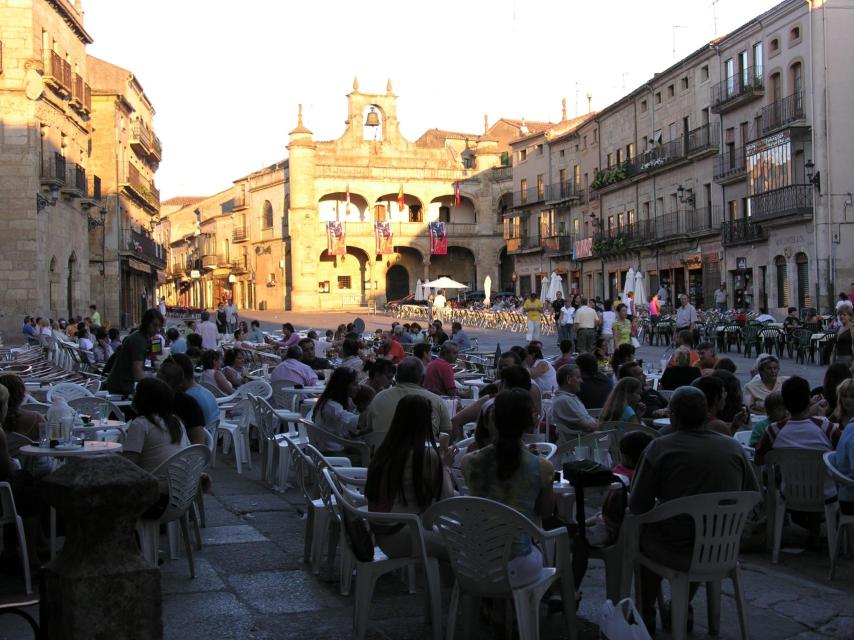 Imagen de archivo de la Plaza Mayor de Ciudad Rodrigo.