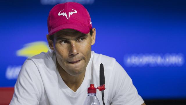 Rafa Nadal durante una rueda de prensa