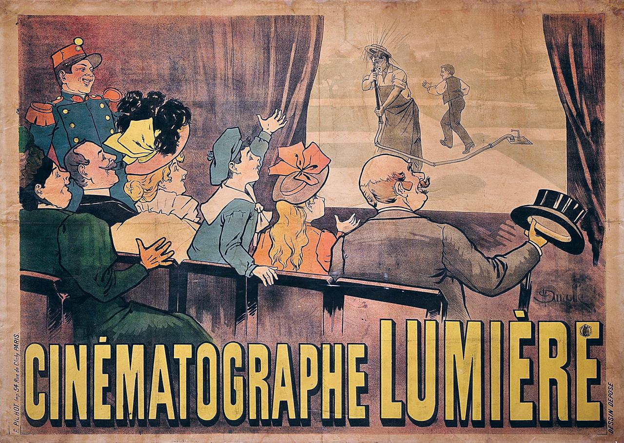 El primer cartel de cine de la historia de “El regador regado” de los hermanos Lumière. https://es.wikipedia.org 