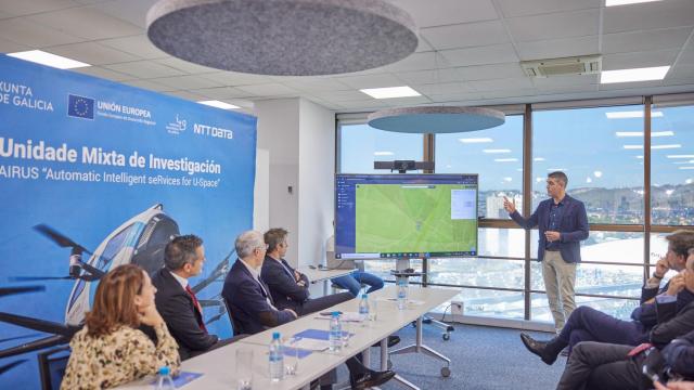 El ITG y NTT Data muestran la gestión logística de drones en el espacio aéreo de A Coruña