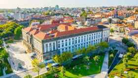 Vista aérea de la Universidad de Oporto.