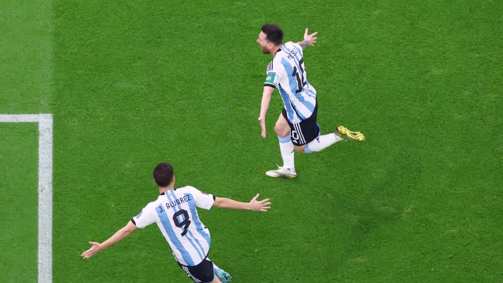 Messi celebra su gol