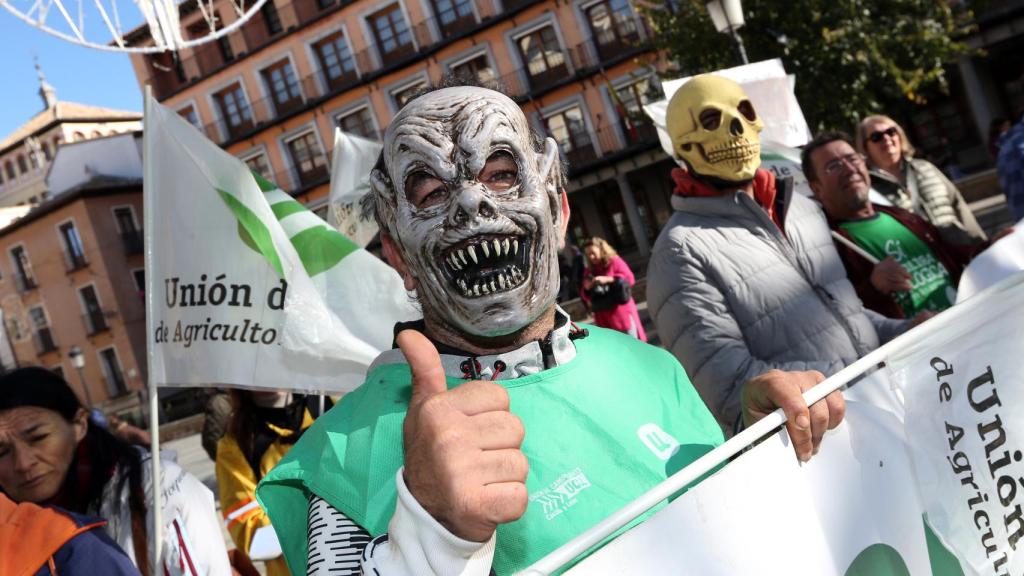 Protesta de agricultores en Toledo. Foto: Óscar Huertas.