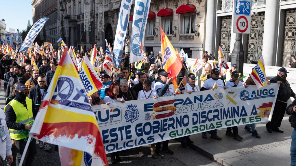 La cabecera de la manifestación que ha tenido lugar este sábado en Madrid