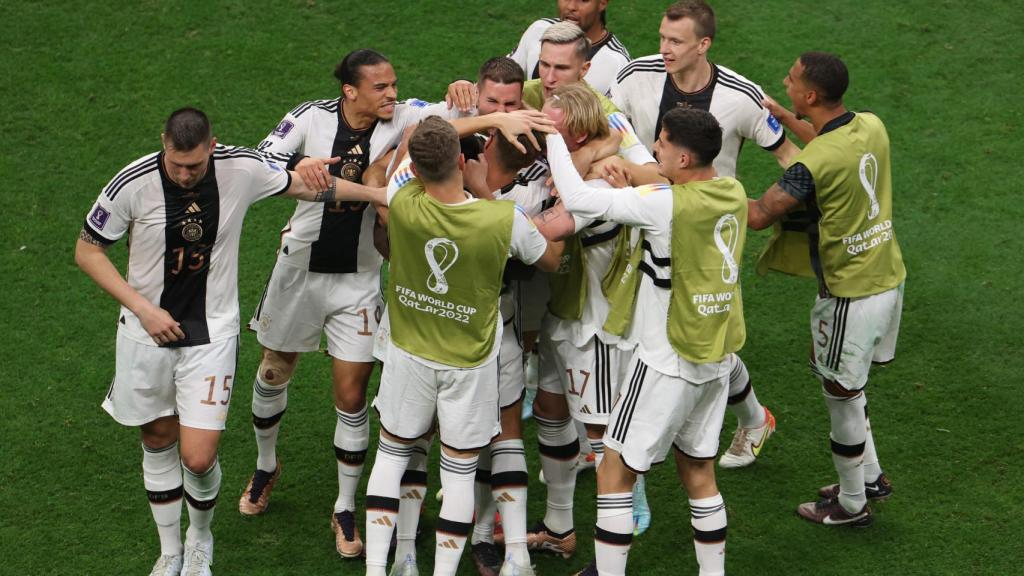 Alemania celebra el gol de Niclas Fullkrug a España