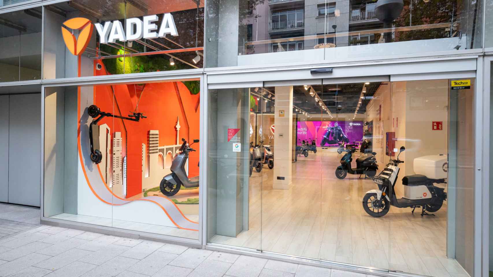 Yadea ya tiene su primera flagship de Europa en Príncipe de Vergara, 37, Madrid.