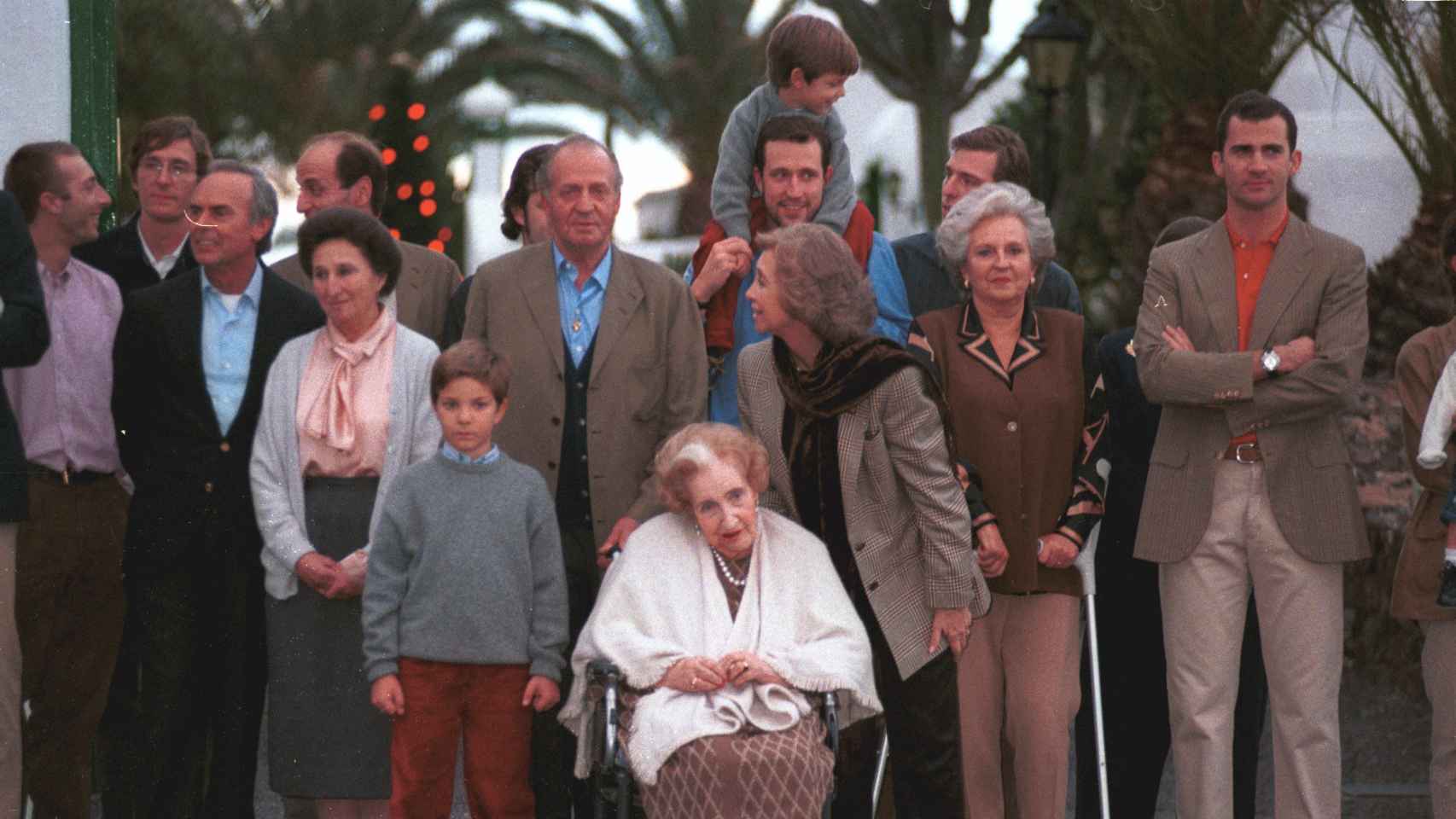 El rey Juan Carlos y su familia durante unas vacaciones en La Mareta en el año 2000.