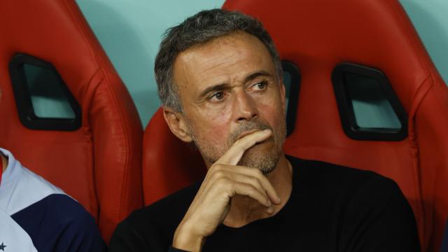 Luis Enrique, en el banquillo de la Selección