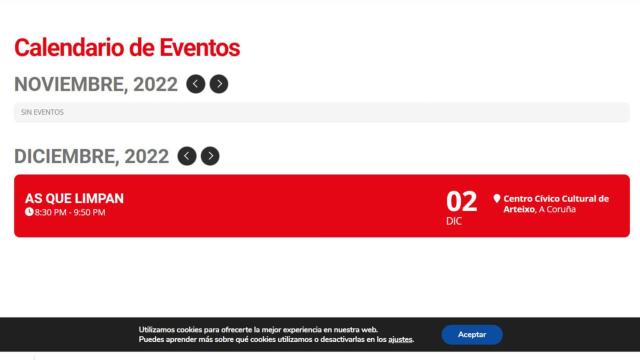 Portal web de entradas para eventos.